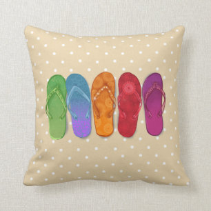 Colourful Sandals Flip-flops beach party Cushion