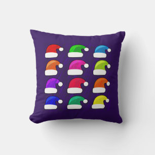 Colourful Santa Hats Cushion