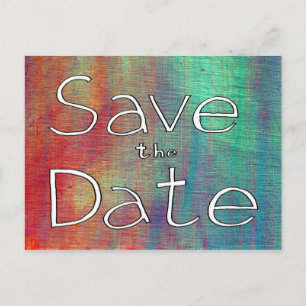 Colourful Save the Date Postcard (Customisable)