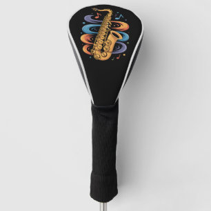 Colourful Saxophone Music Flow Jazz Instrument Golf Head Cover