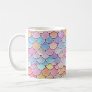 Colourful Scale Mermaid Pattern Coffee Mug