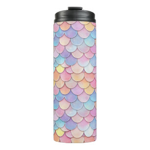 Colourful Scale Mermaid Pattern Thermal Tumbler