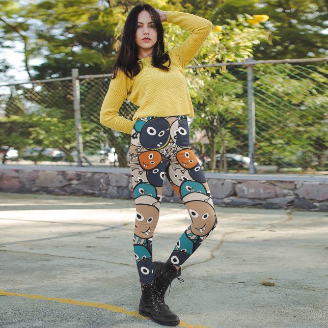 Colourful Scary Monsters Leggings (Creator Uploaded)