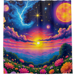Colourful Scenery Shower Curtain