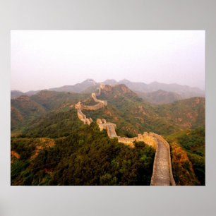 Colourful scenic at the great Wall of China in Poster