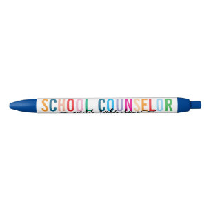 Colourful School Counsellor Pen with Custom Name