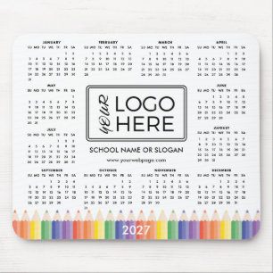 Colourful School Logo 2027 Calendar Mouse Pad