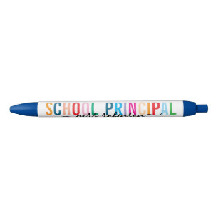 Colourful School Principal Pen with Custom Name