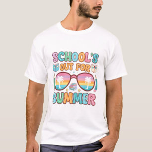 Colourful “School’s Out” Sunset Design T-Shirt