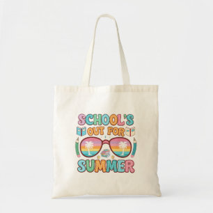 Colourful “School’s Out” Sunset Design Tote Bag