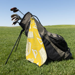Colourful School Supplies Seamless Pattern Golf Towel