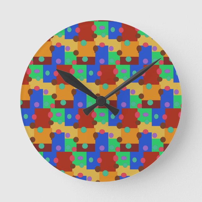 Colourful School Wall Clock  (Front)