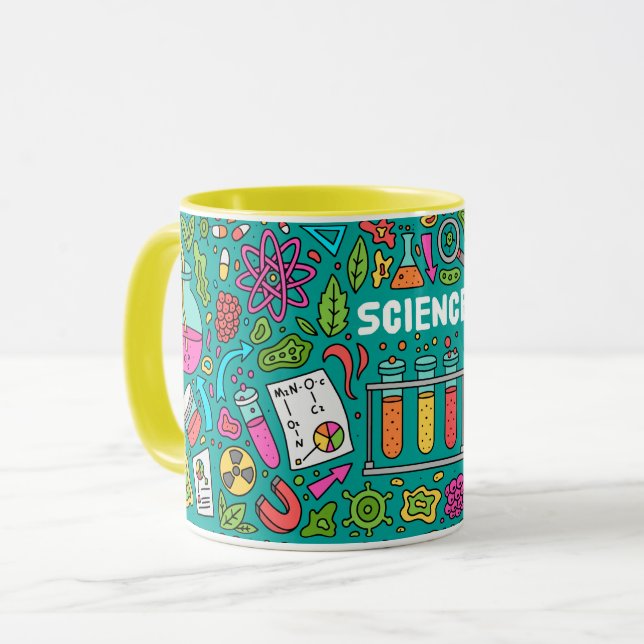 Colourful Science Mug (Front Left)