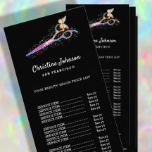 colourful scissors hair stylist black price list