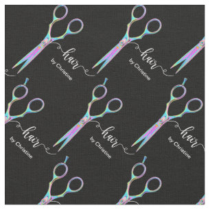colourful scissors pattern fabric