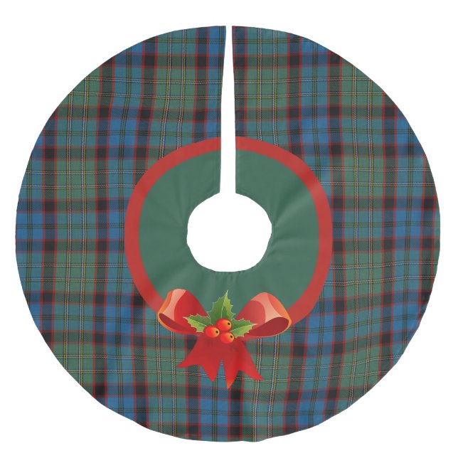 Colourful Scottish Clan MacNicol Brushed Polyester Tree Skirt (Front)