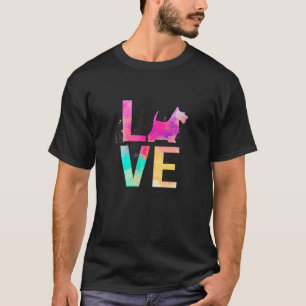 Colourful Scottish Terrier Dog Mum Scottish Terri T-Shirt