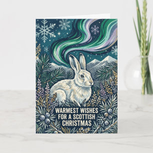 Colourful Scottish Woodland Christmas Card
