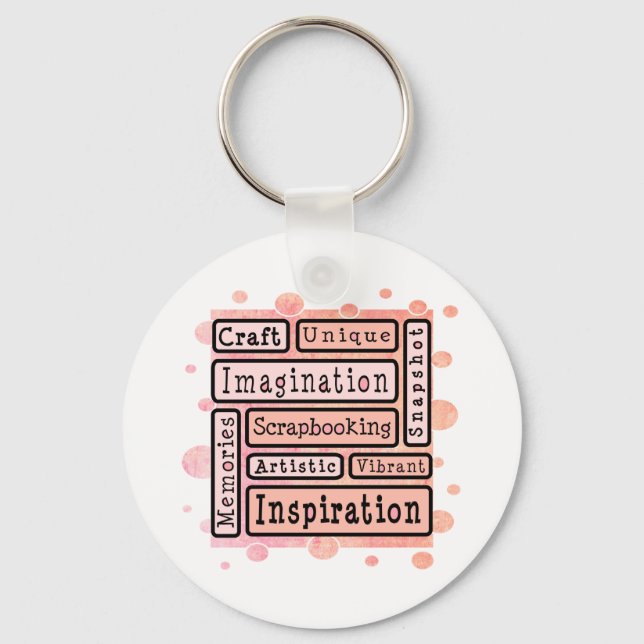 Colourful Scrapbooking Key Ring (Front)