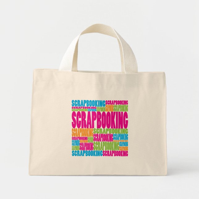 Colourful Scrapbooking Mini Tote Bag (Front)
