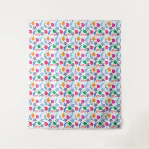 Colourful Sea Animals Illustration Pattern Tapestry