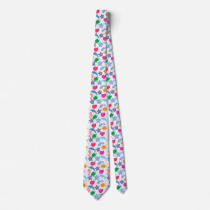 Colourful Sea Animals Illustration Pattern Tie