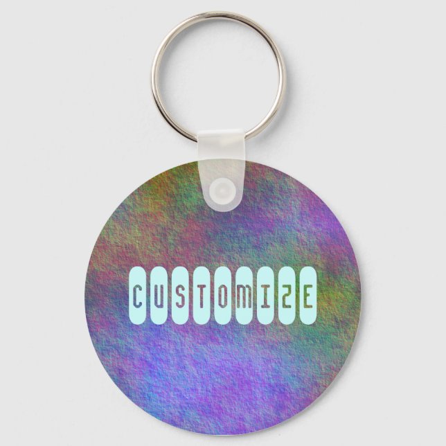 Colourful Sea Bed I - Template Key Ring (Front)