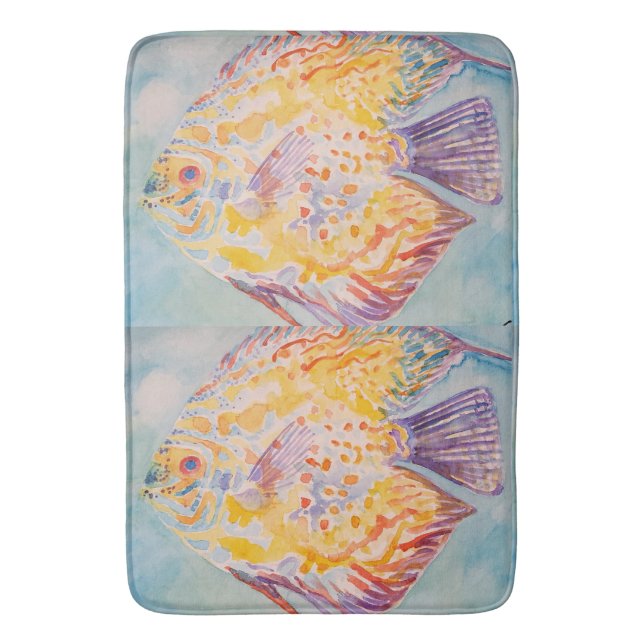 Colourful Sea Fish Ocean Beach Sea Bath Mat (Front Vertical)