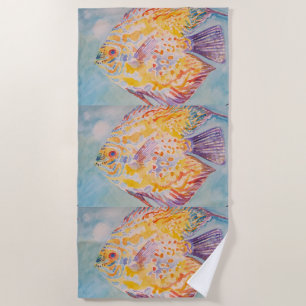 Colourful Sea Fish Ocean Beach Sea  Towel
