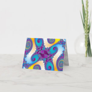Colourful Sea Fractal Card
