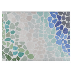 Colourful Sea Glass Cutting Board