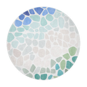 Colourful Sea Glass Cutting Board