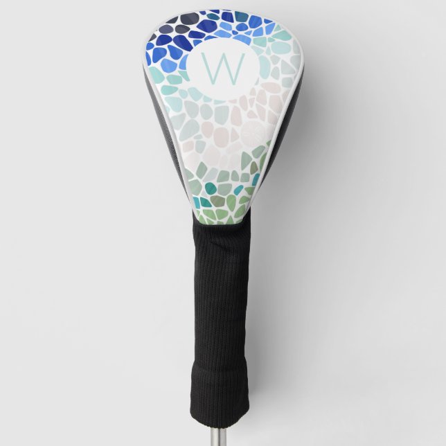 Colourful Sea Glass  Golf Head Cover (Front)