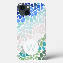 Colourful Sea Glass Monogram iPhone / iPad case