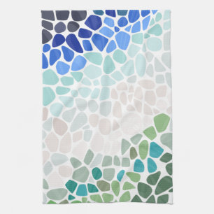 Colourful Sea Glass Tea Towel
