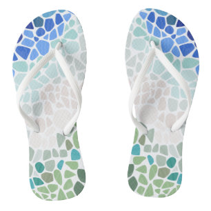 Colourful Sea Glass Thongs