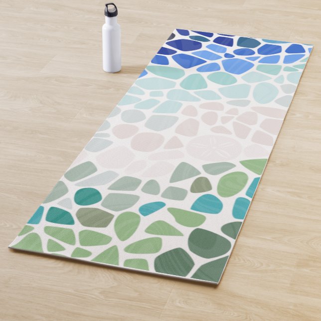 Colourful Sea Glass Yoga Mat (In Situ)