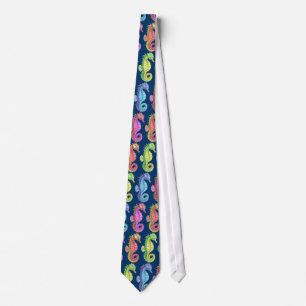 Colourful Sea Horses Tie