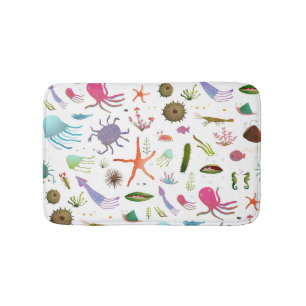 Colourful Sea Life Bath Mat