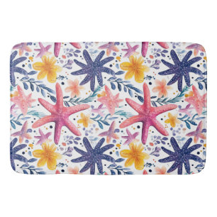 Colourful Sea Life Starfish Bath Mat
