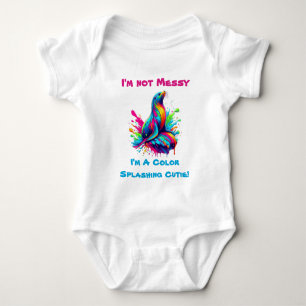 Colourful Sea Lion Splash- Baby Bodysuit