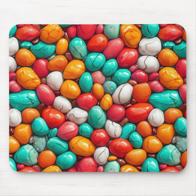 Colourful Sea pebbles Mouse Pad (Front)