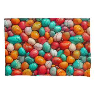Colourful Sea pebbles Pillowcase