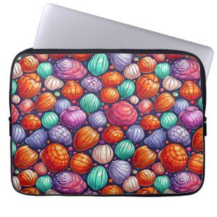 Colourful sea shells laptop sleeve