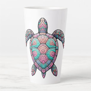Colourful Sea Turtle Latte Mug