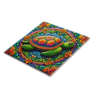 Colourful Sea Turtle Tile Brings Ocean Vibes Alive