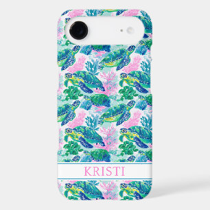 Colourful Sea Turtles Monogrammed