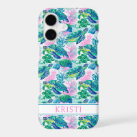 Colourful Sea Turtles Monogrammed