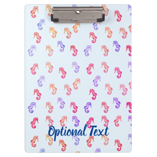 Colourful Seahorses Pattern  Clipboard (Front)