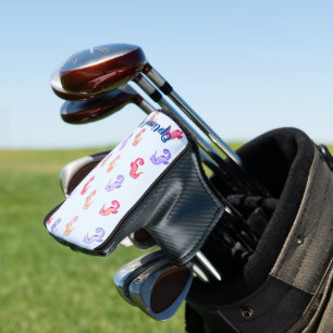 Colourful Seahorses Pattern Golf Head Cover
